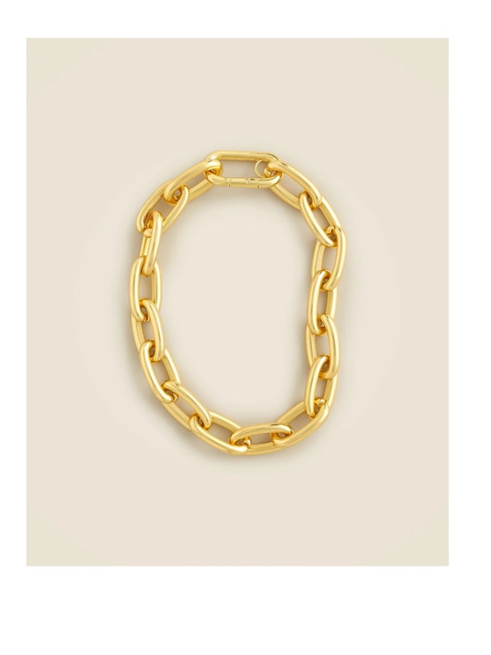J. Crew chunky oversized gold statement necklace